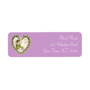 Vintage Valentine Heart Label