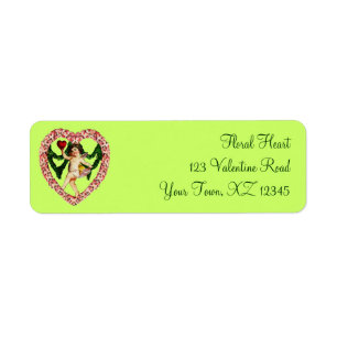 Vintage Valentine Heart Label