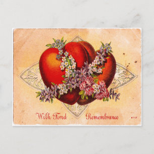 Vintage Valentine Hearts Holiday Postcard