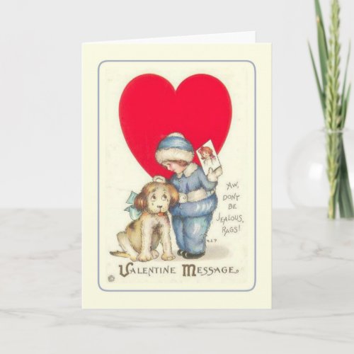 Vintage Valentine Holiday Card