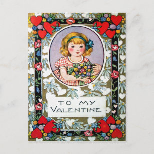 Vintage Valentine Holiday Postcard