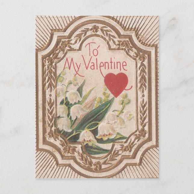 Vintage Valentine Holiday Postcard (Front)