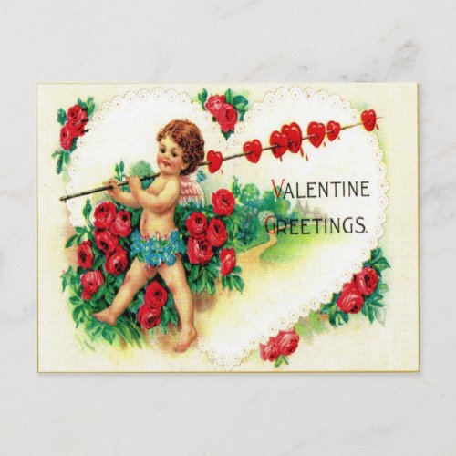 Vintage Valentine Holiday Postcard