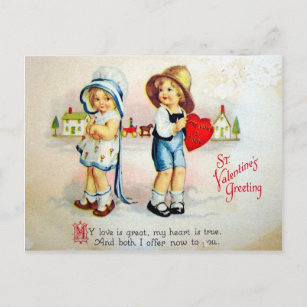 Vintage Valentine Holiday Postcard