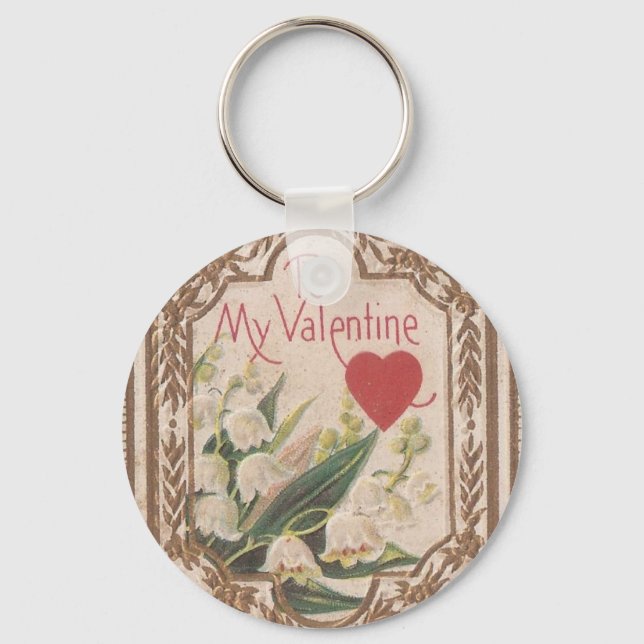 Vintage Valentine Keychain (Front)