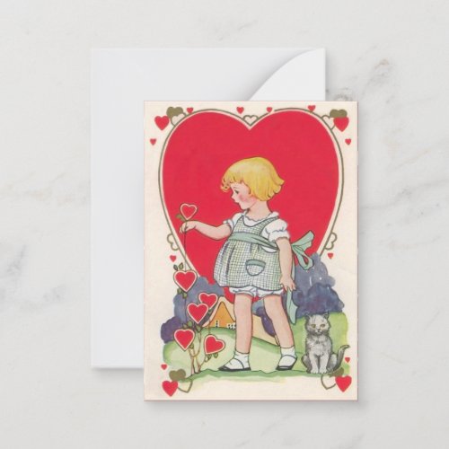 Vintage Valentine Kid Cards