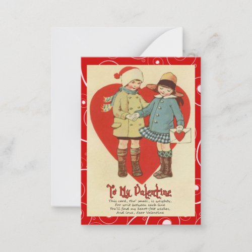 Vintage Valentine Kid Cards