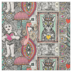 vintage valentine kitsch fabric