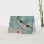 Vintage Valentine Kitten Holiday Card