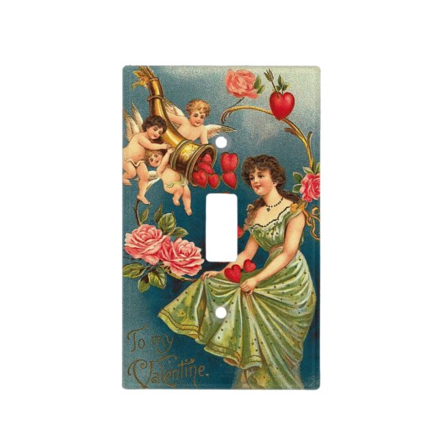 Vintage Valentine Light Switch Cover (Front)