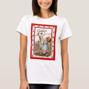 Vintage Valentine ~ Little Girl Mailing Valentine T-Shirt