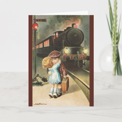 Vintage Valentine Love Greeting Card