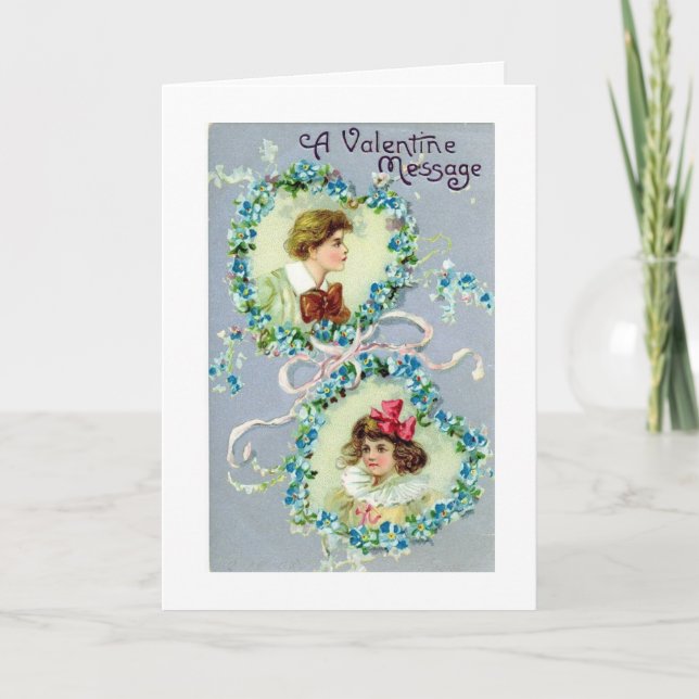 Vintage Valentine - My Dear Friend, Holiday Card (Front)