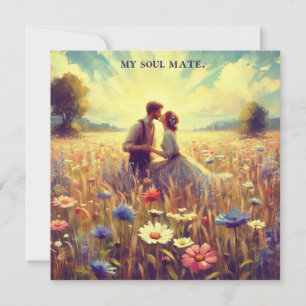 Vintage Valentine  ~ MY SOUL MATE ~ Couples ~ Holiday Card