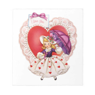 Vintage Valentine notepads