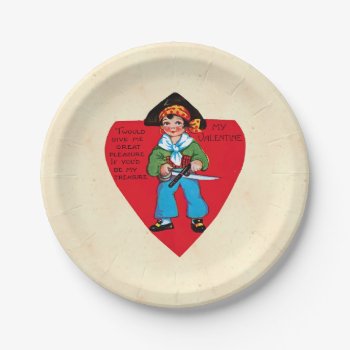 Vintage Valentine Paper Plates by EndlessVintage at Zazzle