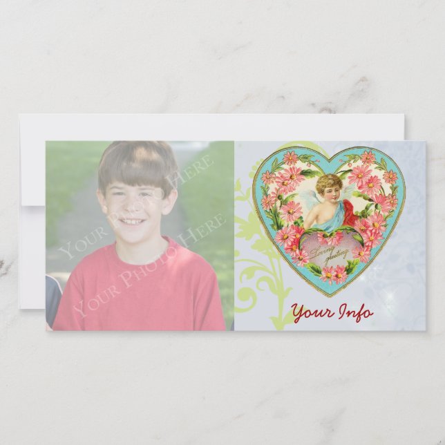 Vintage Valentine Photo Cards (Front)