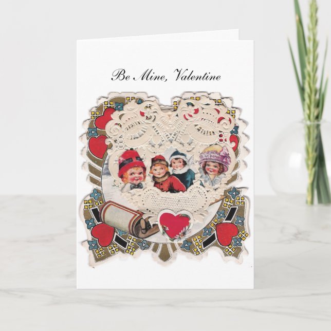 Vintage Valentine Picture Holiday Card (Front)