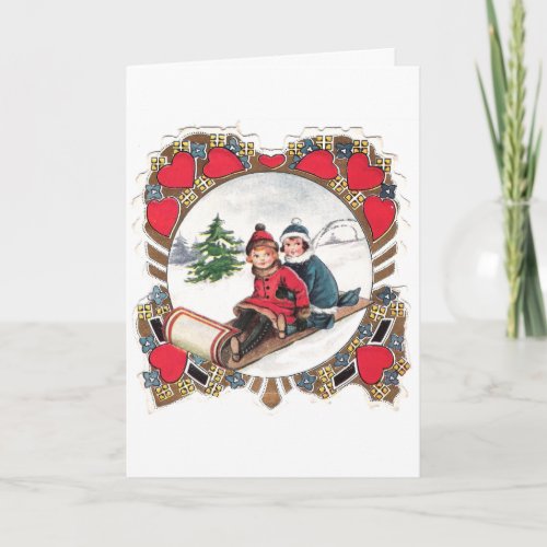 Vintage Valentine Picture Holiday Card