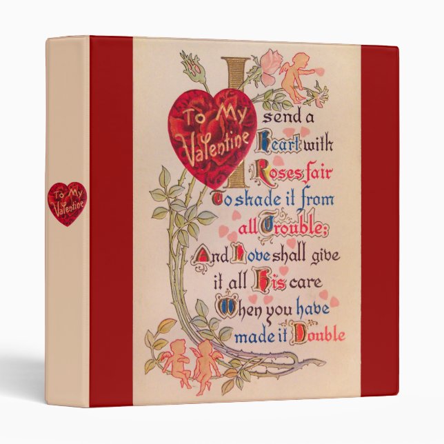 Vintage Valentine Poem Binder (Front/Spine)