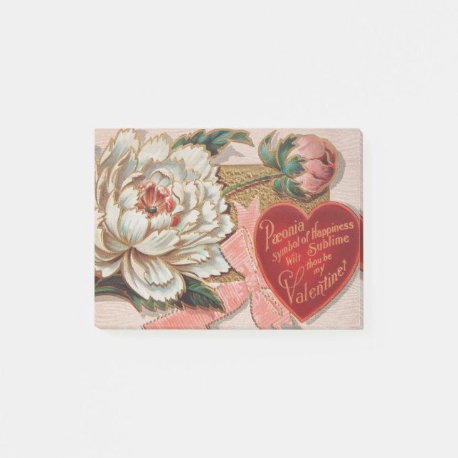 Vintage Valentine Post-It notes (Front)