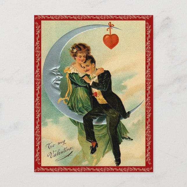 Vintage Valentine Postcard (Front)