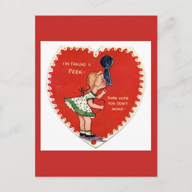 Vintage Valentine Postcard (Front)