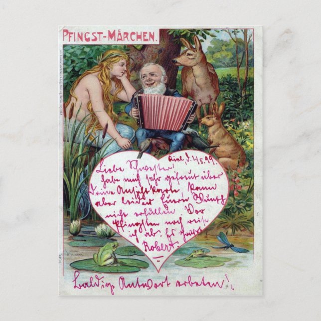 Vintage Valentine Postcard (Front)