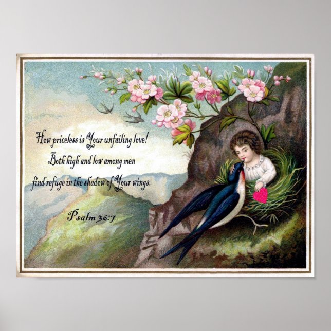 Vintage Valentine Postcard Poster (Front)