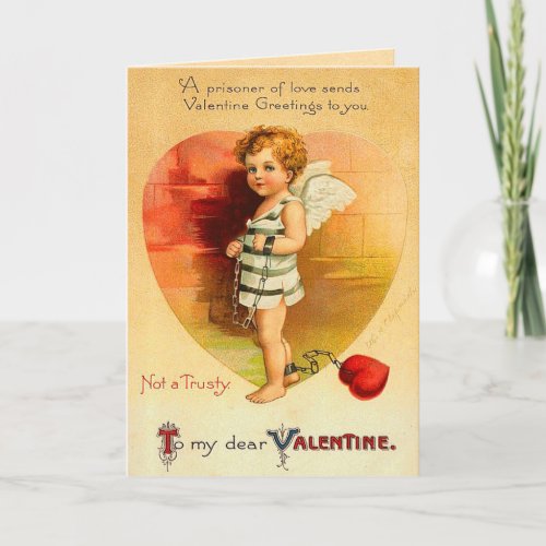 Vintage Valentine Prisoner of Love Card