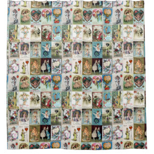 Vintage Valentine Shower Curtain