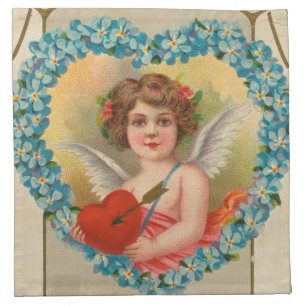 Vintage Valentine, Stecher Litho Company, ca. 1910 Cloth Napkin