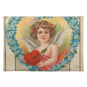 Vintage Valentine, Stecher Litho Company, ca. 1910 Cloth Placemat