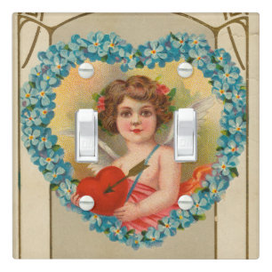 Vintage Valentine, Stecher Litho Company, ca. 1910 Light Switch Cover