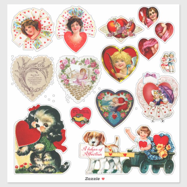 Vintage Valentine  Sticker (Sheet)