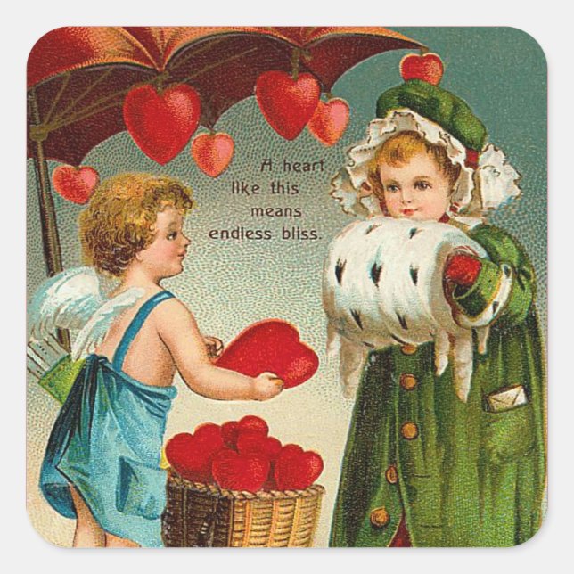 Vintage Valentine Stickers (Front)