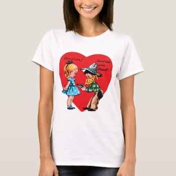 Vintage Valentine T-shirt by EndlessVintage at Zazzle
