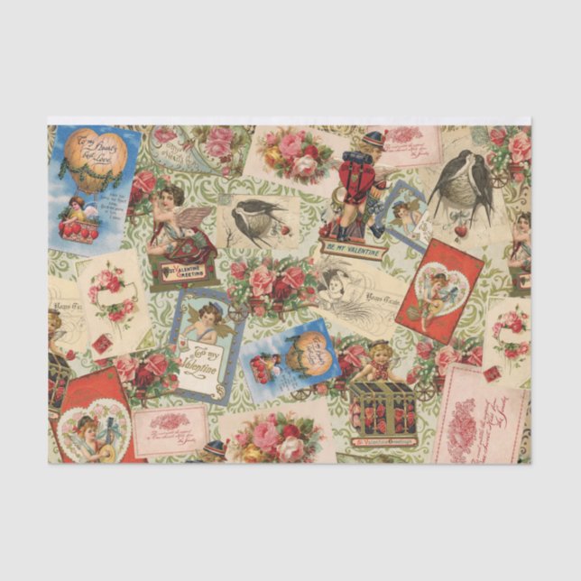 Vintage Valentine Tissue Paper (Front)