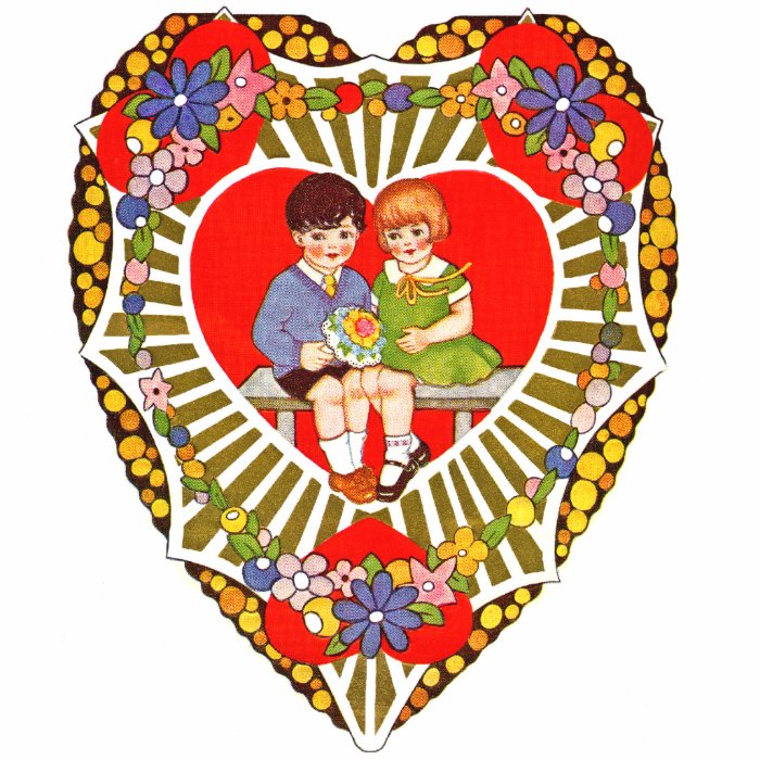 Vintage Valentine Wall Hanger Photo Cutouts