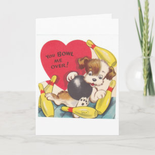 Vintage Valentine - You Bowl Me Over, Holiday Card