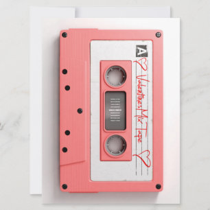 Vintage Valentines Audio Cassette Mix Tape Holiday Card