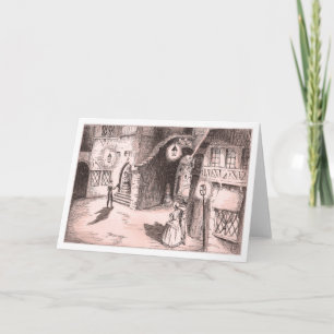 Vintage Valentine's Continental 1850's Date Night Holiday Card