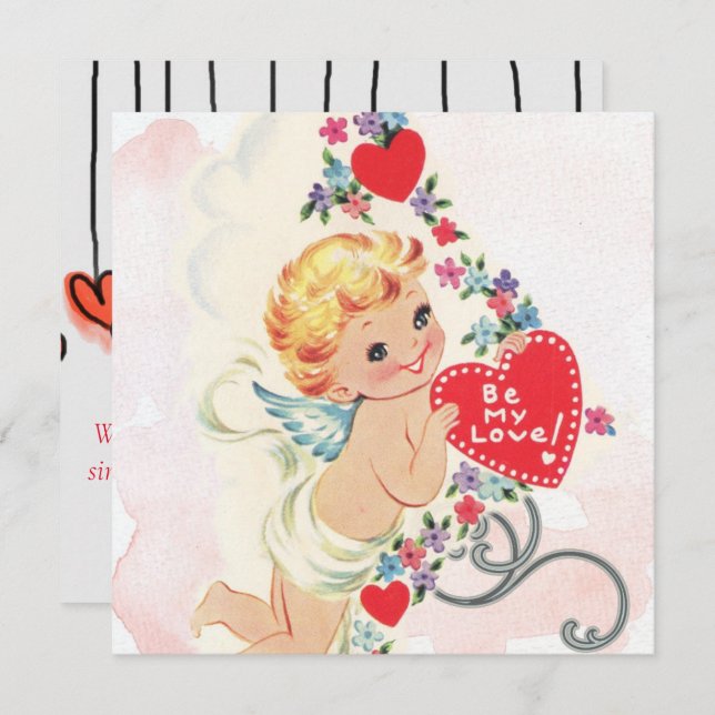  Vintage valentines day  Card (Front/Back)