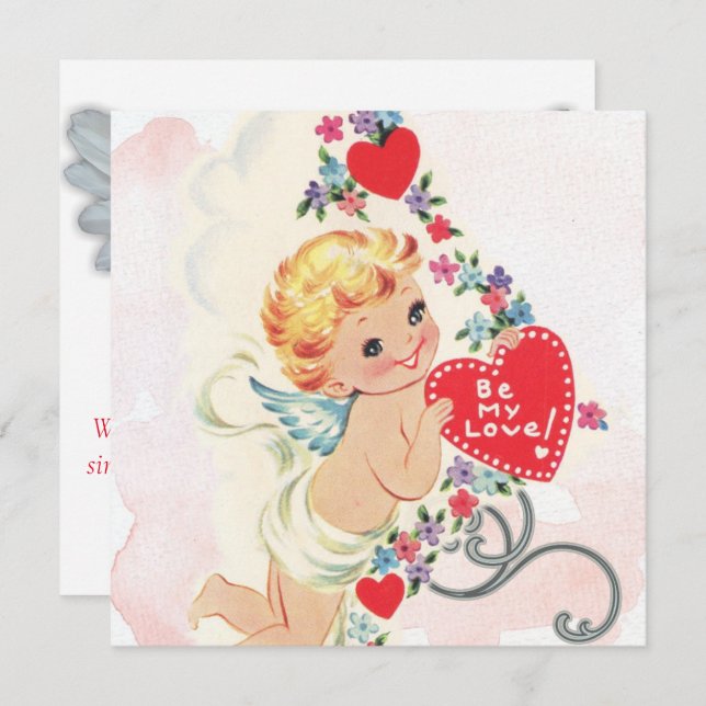  Vintage valentines day  Card (Front/Back)