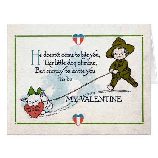 VINTAGE VALENTINE'S DAY CARD (Front Horizontal)