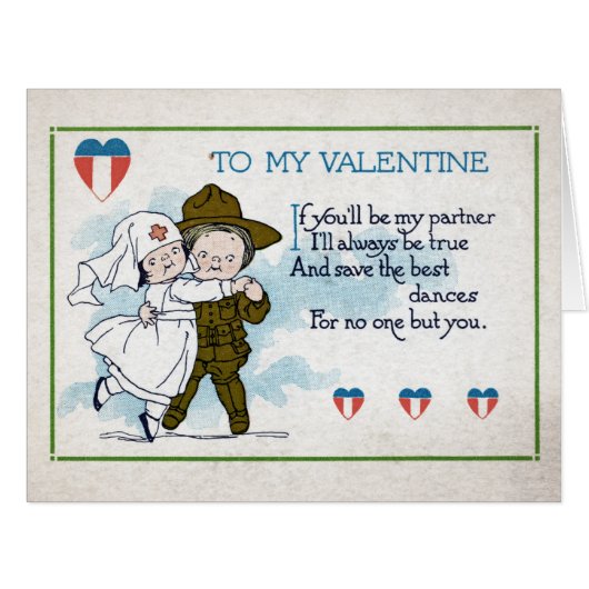VINTAGE VALENTINE'S DAY CARD (Front Horizontal)