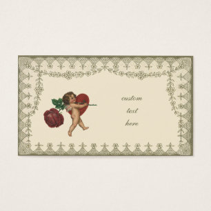 Vintage Valentine's Day Cherub and Victorian Rose