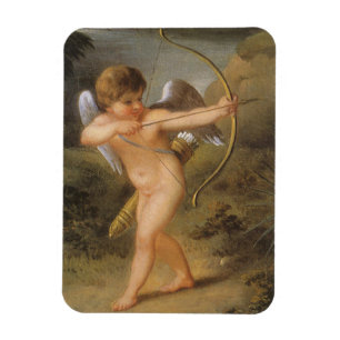 Vintage Valentines Day, Cupid with Bow and Arrow Magnet