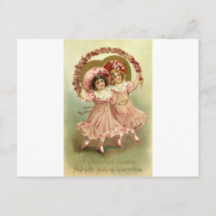 Vintage Valentine's Day Friendship Holiday Postcard