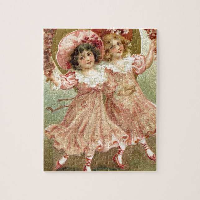 Vintage Valentine's Day Friendship Jigsaw Puzzle (Vertical)